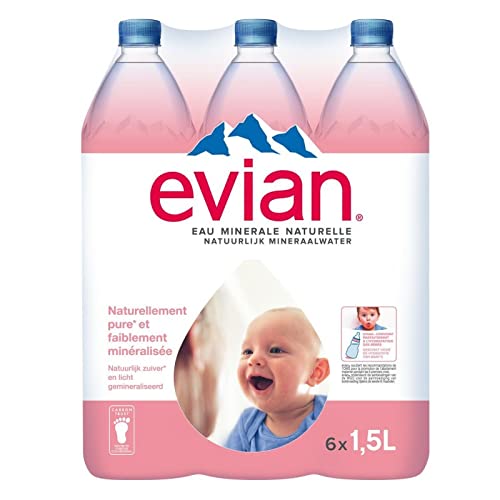 Evian – Natürliches Mineralwasser, 6 x 1,5 l – (Einheit) von Boissons