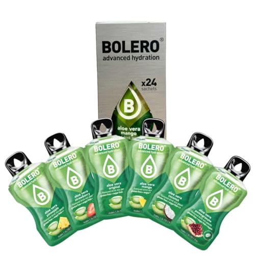 Bolero ALOE VERA MIX 24x9g | Saftpulver ohne Zucker, gesüßt mit Stevia + Vitamin C | geeignet für Kinder, Sportler und Diabetiker | glutenfrei und veganfreundlich Bolero ALOE VERA MIX 24x9g | Saftpulver ohne Zucker, gesüßt mit Stevia + Vitamin C | geeignet für Kinder, Sportler und Diabetiker | glutenfrei und veganfreundlich von Bolero