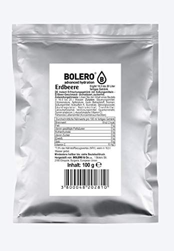 Bolero - Drinks 100g Beutel Strawberry (Erdbeere) (2er Pack) von Bolero