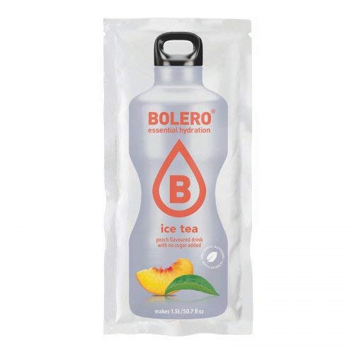 Bolero Drinks - 24 Beutel à 9 g mit Pfirsich-Eistee-Geschmack, Sofortpräparat für Getränke mit Stevia und Vitamin C, ohne Zucker Bolero Drinks - 24 Beutel à 9 g mit Pfirsich-Eistee-Geschmack, Sofortpräparat für Getränke mit Stevia und Vitamin C, ohne Zucker von Bolero