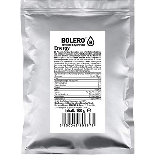 Bolero Drinks Getränkepulver, 100 g Beutel (Energy) von Bolero