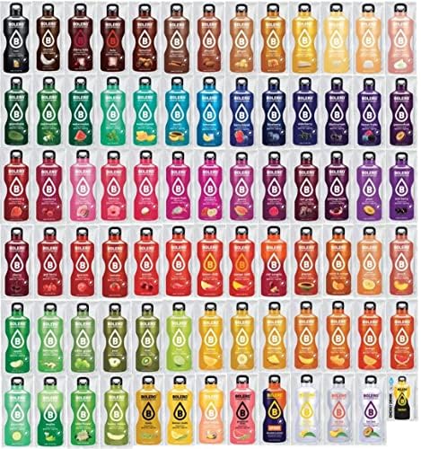 Bolero Drinks Mix - Alle Geschmacksrichtungen (79 Stück) | Zuckerfreies Getränkepulver Mit Stevia Gesüßt (75x9g, 3x8g, 1x7g) von Bolero