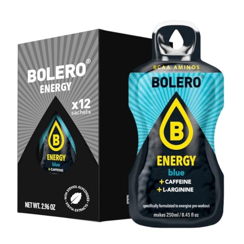 Bolero Energy Blue 7 g x 12 Beutel | Sugar-Free Powder Drink | Vegan & Gluten-Free | For Active Lifestyles von Bolero