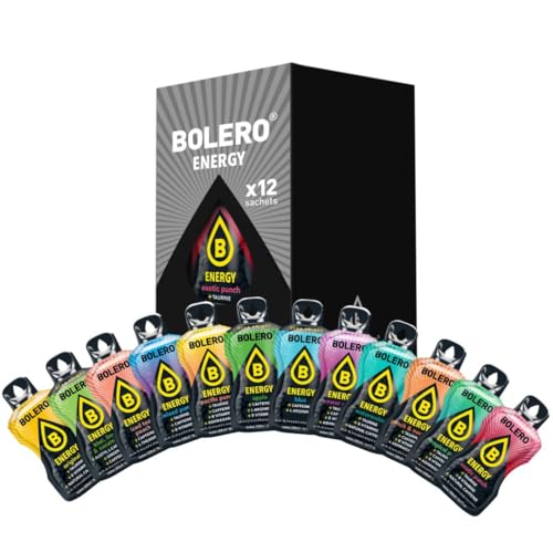 Bolero Energy Mix 14 g x 12 Beutel | Sugar-Free Powder Drink | Vegan & Gluten-Free | For Active Lifestyles von Bolero