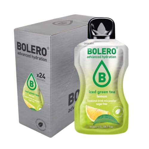 Bolero ICED GREEN TEA LEMON 24x8g | Saftpulver ohne Zucker, gesüßt mit Stevia + Vitamin C | geeignet für Kinder, Sportler und Diabetiker | glutenfrei und veganfreundlich Bolero ICED GREEN TEA LEMON 24x8g | Saftpulver ohne Zucker, gesüßt mit Stevia + Vitamin C | geeignet für Kinder, Sportler und Diabetiker | glutenfrei und veganfreundlich von Bolero