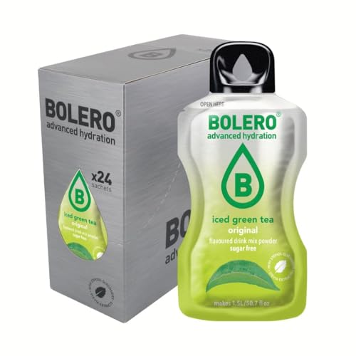 Bolero ICED GREEN TEA ORIGINAL 24x8g | Saftpulver ohne Zucker, gesüßt mit Stevia + Vitamin C | geeignet für Kinder, Sportler und Diabetiker | glutenfrei und veganfreundlich Bolero ICED GREEN TEA ORIGINAL 24x8g | Saftpulver ohne Zucker, gesüßt mit Stevia + Vitamin C | geeignet für Kinder, Sportler und Diabetiker | glutenfrei und veganfreundlich von Bolero