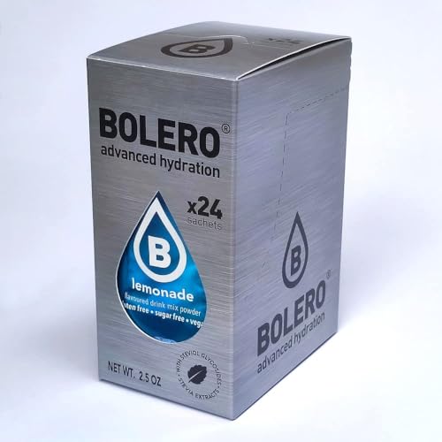 Bolero LEMONADE 24x3g | Saftpulver ohne Zucker, gesüßt mit Stevia + Vitamin C | geeignet für Kinder, Sportler und Diabetiker | glutenfrei und veganfreundlich | Geschmack von Limonade von Bolero