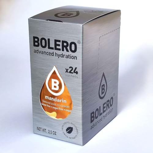 Bolero MANDARIN 24x3g | Saftpulver ohne Zucker, gesüßt mit Stevia + Vitamin C | geeignet für Kinder, Sportler und Diabetiker | glutenfrei und veganfreundlich r | Mandarinengeschmack Bolero MANDARIN 24x3g | Saftpulver ohne Zucker, gesüßt mit Stevia + Vitamin C | geeignet für Kinder, Sportler und Diabetiker | glutenfrei und veganfreundlich r | Mandarinengeschmack von Bolero