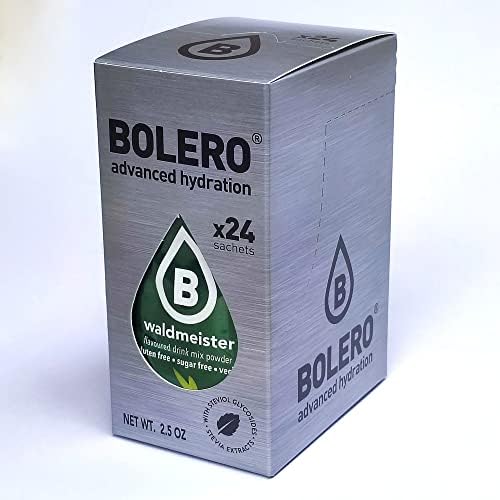 Bolero WALDMEISTER 24x3g | Saftpulver ohne Zucker, gesüßt mit Stevia + Vitamin C | geeignet für Kinder, Sportler und Diabetiker | glutenfrei und veganfreundlich | Waldmesiter-Geschmack von Bolero