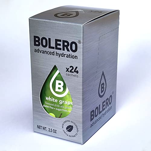 Bolero WHITE GRAPE 24x3g | Saftpulver ohne Zucker, gesüßt mit Stevia + Vitamin C | für Kinder, Sportler und Diabetiker | der Geschmack weißer Trauben Bolero WHITE GRAPE 24x3g | Saftpulver ohne Zucker, gesüßt mit Stevia + Vitamin C | für Kinder, Sportler und Diabetiker | der Geschmack weißer Trauben von Bolero