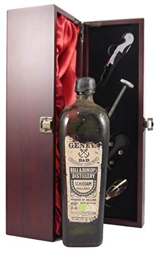 Early 1900's Boll & Dunlop's Distillery Geneva Gin early 1900's in einer mit Seide ausgestatetten Geschenkbox, da zu 4 Wein Accessoires, 1 x 700ml Early 1900's Boll & Dunlop's Distillery Geneva Gin early 1900's in einer mit Seide ausgestatetten Geschenkbox, da zu 4 Wein Accessoires, 1 x 700ml von Early Boll & Dunlop's