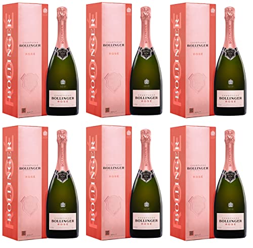 6x 0,75l - Bollinger - Rosé - im Etui - Champagne A.O.P. - Frankreich - Rosé-Champagner trocken von Bollinger