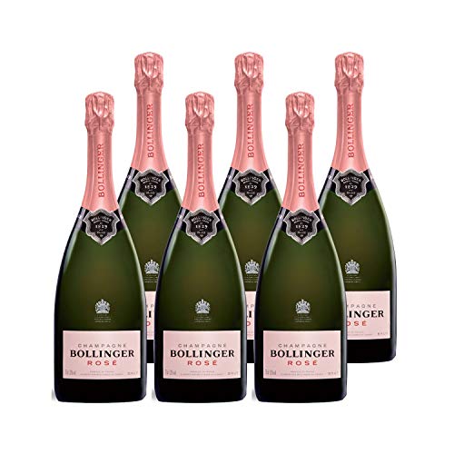 Bollinger Brut Rosé Champagner – LOT von 6x – Rebsorten Chardonnay, Pinot Meunier (750 Milliliter) von Bollinger