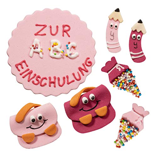 Bombasei Mädchen Einschulung Fondant Deko Set 25 Tlg. | essbare Einschulung Tortendeko | ABC Kuchendeko Schulanfang | Zuckerdekor für Torten | HANDMADE IN EU | Neue bruchsichere Verpackung Bombasei Mädchen Einschulung Fondant Deko Set 25 Tlg. | essbare Einschulung Tortendeko | ABC Kuchendeko Schulanfang | Zuckerdekor für Torten | HANDMADE IN EU | Neue bruchsichere Verpackung von Bombasei decor