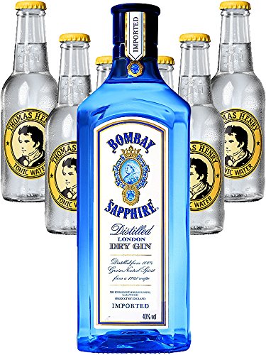 Bombay Sapphire Gin 0,7 Liter + 6 x Thomas Henry Tonic Water 0,2 Liter von Bombay Sapphire Gin