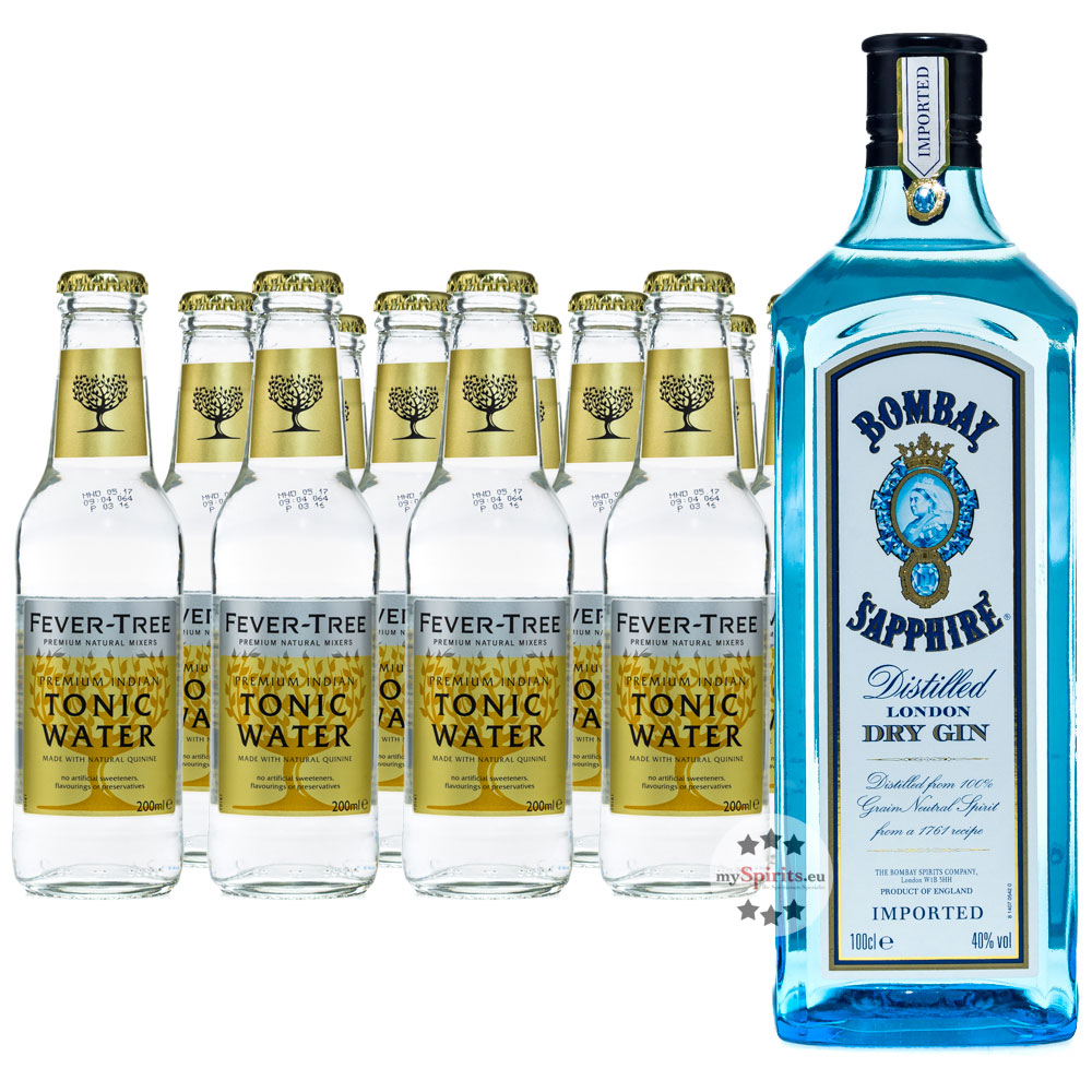Bombay Sapphire Gin & Fever Tree Tonic Set (40 % vol., 3,2 Liter) von Bombay Sapphire