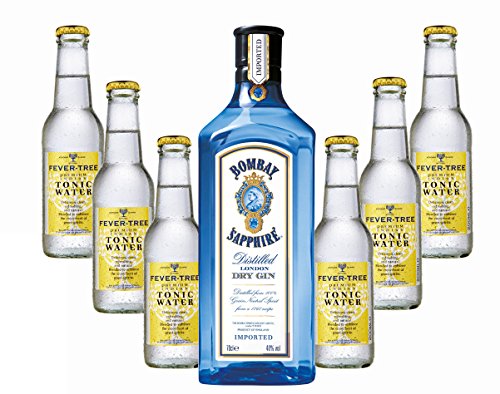 Bombay Sapphire Gin & Fever-Tree Tonic Set - Gin Tonic 40% Vol. - 7-teilig/1St inc. 0.90€ MEHRWEG Pfand von Bombay Sapphire