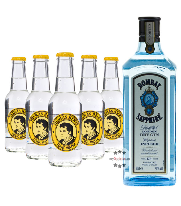 Bombay Sapphire Gin & Thomas Henry Tonic Set (40 % vol., 2,0 Liter) von Bombay Sapphire