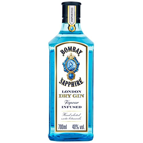 Bombay Sapphire Distilled Premium London Dry Gin, 40% Vol., 70 cl/700 ml, per Dampfinfusion hergestellt mit 10 erlesenen exotischen Botanicals, ideal für die Hausbar und als Geschenk ab 18 von Bombay Sapphire