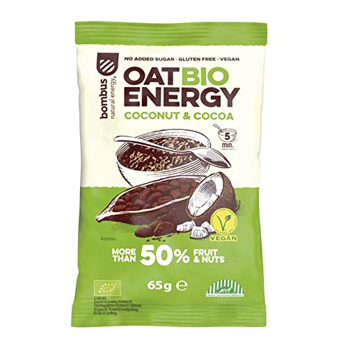 Bombus Oat Bio Energy Porridge 65g - Vegan Glutenfrei Ohne Zuckerzusatz - Jetzt zum Probierpreis (Kokosnuss) von Bombus