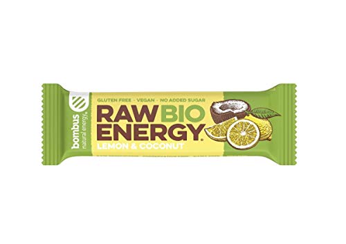 RAW ENERGY BIO Riegel Zitronenkokosnuss (glutenfrei) 50 g Bombus von Bombus