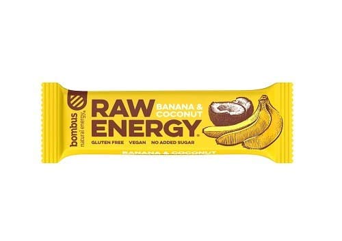 RAW ENERGY Riegel Bananen Kokos (glutenfrei) 50 g Bombus von Bombus