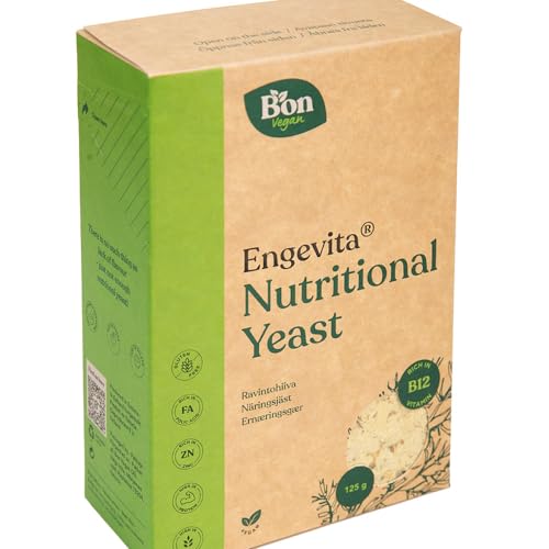 Engevita Hefeflocken von Bon Vegan | Nutritional Yeast Flakes | Glutenfreie vegan Nährhefe mit Parmesangeschmack | mit Vitamin B12, B-Komplex und Zink - 125 gr von Bon Vegan