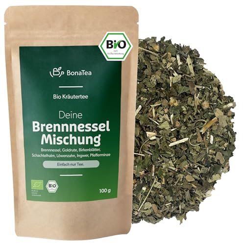 BIO Brennnessel-Tee mit Goldrute, Schachtelhalm, Löwenzahn, Birkenblättern und weiteren traditionellen Kräutern, Bio Kräutertee 100g BIO Brennnessel-Tee mit Goldrute, Schachtelhalm, Löwenzahn, Birkenblättern und weiteren traditionellen Kräutern, Bio Kräutertee 100g von BonaTea