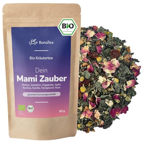 BIO Schwangerschaftstee mit Kamille, Zitronenmelisse, Sanddornbeeren und weiteren traditionellen Frauenkräutern für die gesamte Schwangerschaft von BonaTea