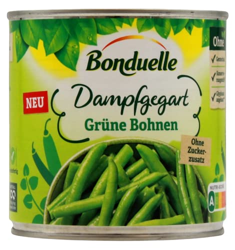 Bonduelle Grüne Bohnen dampfgegart, 12er Pack (12 x 220g) von Bonduelle