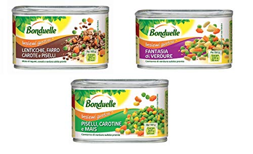 Testpaket Bonduelle Contorno di verdure e legumi Beilage von Gemüse und Hülsenfrüchten gemischtes Gemüse ( 9 x 400g ) von Bonduelle