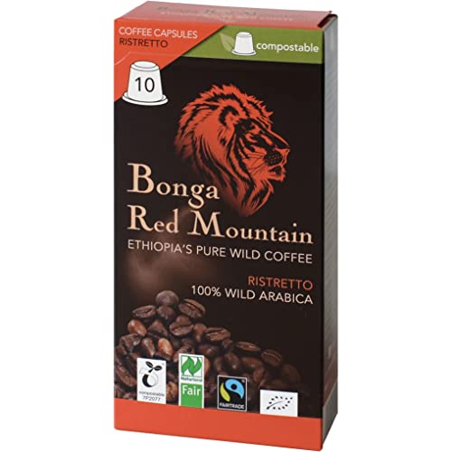 Bonga Red Mountain, Kapseln, Ristretto, kompostierbar 1 x 55 gr Bonga Red Mountain, Kapseln, Ristretto, kompostierbar 1 x 55 gr von Bonga Red Mountain