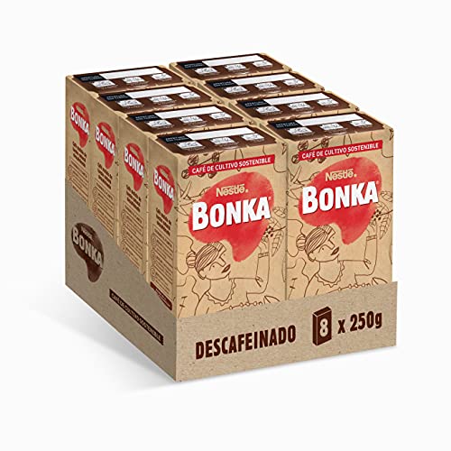 Bonka Entkoffeinierter gemahlener Kaffee, 250 g, 8 Packungen Bonka Entkoffeinierter gemahlener Kaffee, 250 g, 8 Packungen von Bonka