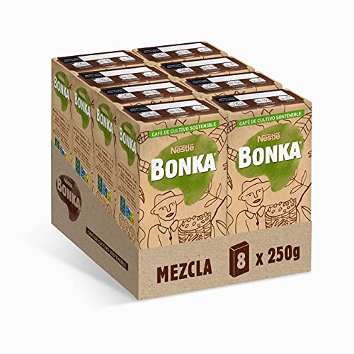 Bonka Gemahlene Kaffeemischung, 70/30, 250 g, 8 Packungen Bonka Gemahlene Kaffeemischung, 70/30, 250 g, 8 Packungen von Bonka