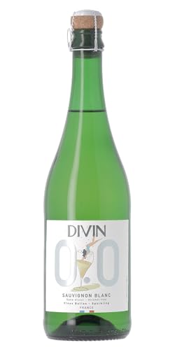 DIVIN Sauvignon Blanc Spritzig 0,0% Alkoholfreier Schaumwein (1 x 0,75 l) von BonneBouffe