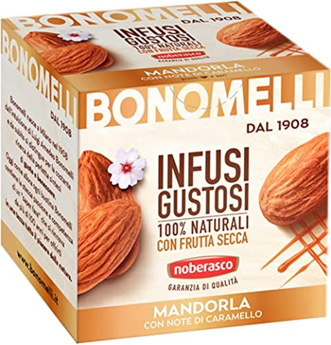 3x Bonomelli Infusi Gustosi Infusion mit Mandel und Karamell Packung mit 10 Filtern 100 % natürliche Inhaltsstoffe von Bonomelli