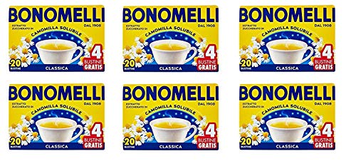 6x Bonomelli camomilla löslich entspannendes Getränk Kamille 20 beutel + 4 frei von Bonomelli