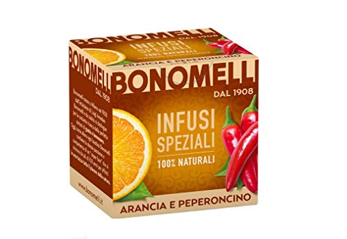 Bonomelli Infusi Speziali Arancia e Peperoncino Aufgüsse von Gewürzen Aroma von Orange und Chili 100% natürlich 10 Filter von Bonomelli