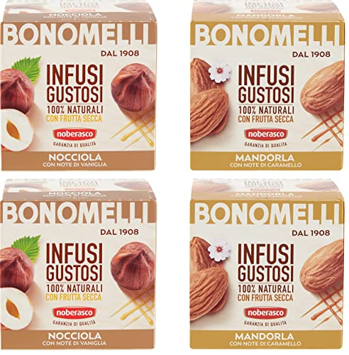 Testpaket Bonomelli Infusi Gustosi Infusion Packung mit 4x 10 Filtern 100 % natürliche Inhaltsstoffe von Bonomelli