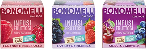 Testpkaet Bonomelli Infusi Fruttosi Infusion 3 Packung mit 10 Filtern 100% natürliche Inhaltsstoffe Testpkaet Bonomelli Infusi Fruttosi Infusion 3 Packung mit 10 Filtern 100% natürliche Inhaltsstoffe von Bonomelli