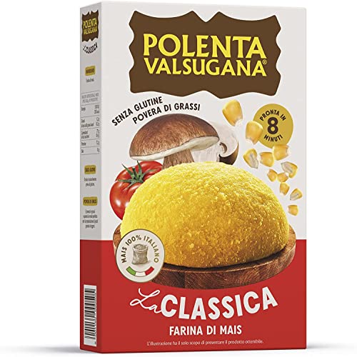 Valsugana, Gelbe Schnell-Polenta, 375-g-Packung, mit 100 % italienischem gedämpftem Maismehl, klassischer Geschmack, in wenigen Minuten fertig, glutenfrei Valsugana, Gelbe Schnell-Polenta, 375-g-Packung, mit 100 % italienischem gedämpftem Maismehl, klassischer Geschmack, in wenigen Minuten fertig, glutenfrei von Bonomelli