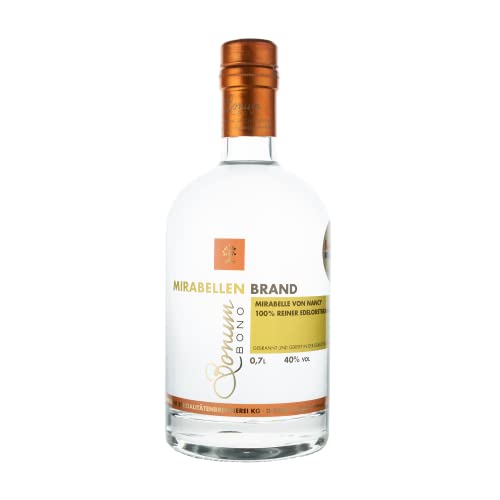 BONUM BONO Mirabellen Brand 1x 0,7L | 40% vol. Alkohol | 100% reiner Edelobstbrand | saftig-süßes Aroma von Mirabellen | deutscher Mirabelle Obstbrand | hochwertiger Edelbrand | Obstbrand Mirabelle von Bonum Bono