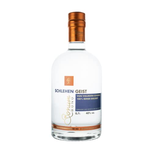 BONUM BONO Schlehengeist 1 x 700ml | 40% vol. Alkohol | 100% reiner Edelobstgeist | herb-würziger Fruchtgeist mit zarten Mandelnoten | edler Obstgeist aus Schlehen | gebrannter Premium Schlehen Geist von Bonum Bono