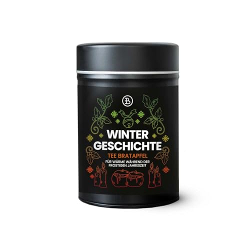 Bookiepad Wintergeschichte Bratapfeltee, Loser Tee, Tee Dose, Früchtetee-Mischung, ca. 100g, mit Zimt & Apfelstücken, Vegan, intensiver Bratapfel-Geschmack, ca. 80 Portionen Bookiepad Wintergeschichte Bratapfeltee, Loser Tee, Tee Dose, Früchtetee-Mischung, ca. 100g, mit Zimt & Apfelstücken, Vegan, intensiver Bratapfel-Geschmack, ca. 80 Portionen von Bookiepad