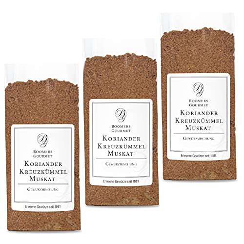 Boomers Gourmet - Gewürzmischung Kreuzkümmel Koriander Muskat I Cumin Koriander Muskatnuss ayurvedische Gewürzmischung - 3er Set Boomers Gourmet - Gewürzmischung Kreuzkümmel Koriander Muskat I Cumin Koriander Muskatnuss ayurvedische Gewürzmischung - 3er Set von BOOMERS GOURMET