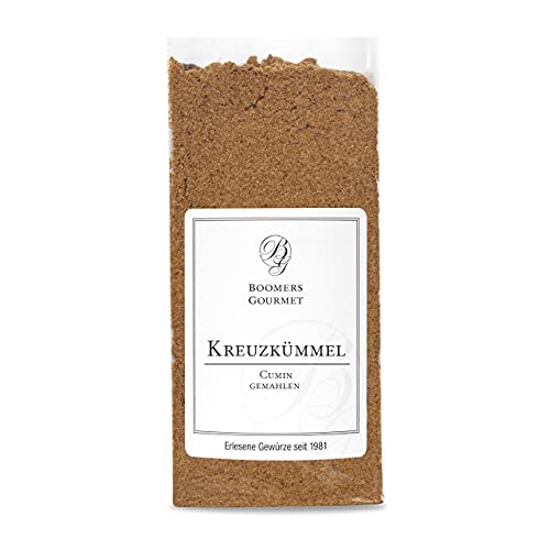 Boomers Gourmet -Kreuzkümmel gemahlen – Cumin Pulver aus hochwertigen Samen – Naturgewürz ohne Zusatzstoffe – für orientalische und indische Küche - Refill - 80 g Boomers Gourmet -Kreuzkümmel gemahlen – Cumin Pulver aus hochwertigen Samen – Naturgewürz ohne Zusatzstoffe – für orientalische und indische Küche - Refill - 80 g von BOOMERS GOURMET