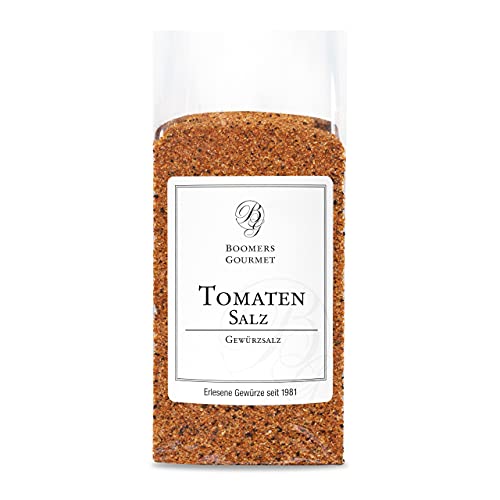 Boomers Gourmet - Tomatensalz - Hochwertiges Tomaten Gewürzsalz für Kulinarische Kreationen - Aromatisches Tomaten Gewürz für Geschmackvolle Gerichte - Refill - 130 g Boomers Gourmet - Tomatensalz - Hochwertiges Tomaten Gewürzsalz für Kulinarische Kreationen - Aromatisches Tomaten Gewürz für Geschmackvolle Gerichte - Refill - 130 g von BOOMERS GOURMET