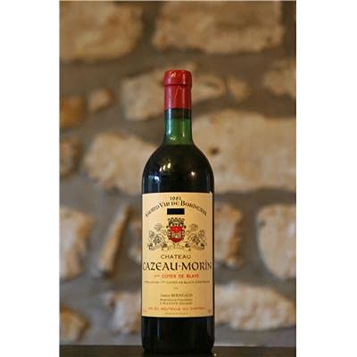 Rotwein, Cote de Blaye, Château Cazeau Morin 1981 von Bordeaux