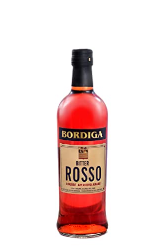 Bitter Rosso Bordiga Liquore Aperitivo Amaro - 0,7l, 21% Vol - Traditioneller italienischer Bitter mit zitronig-süßer Note von Bordiga