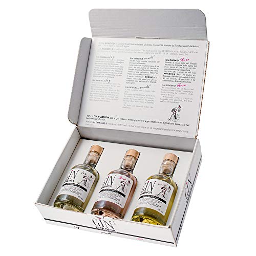 Bordiga Gin Tasting Set 42% Vol. 3 x 0,2 ltr. Dry/Rosa/Smoke von Bordiga